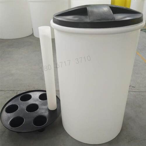1500L圆形塑料盐箱水处理设备用的盐桶1.5T白色软水盐水箱