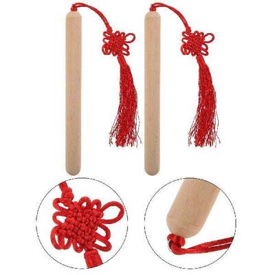 2 Pcs Wooden Music Stick Kids Rhythm Sticks Musical Toys