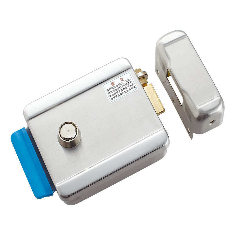 单头不锈钢电控锁 双头不锈钢电控锁 防盗门遥控旋钮锁按钮锁卧