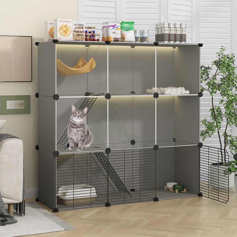 新款全景猫笼子家用猫别墅超大自由猫窝猫舍宠物流浪猫咪猫柜用品