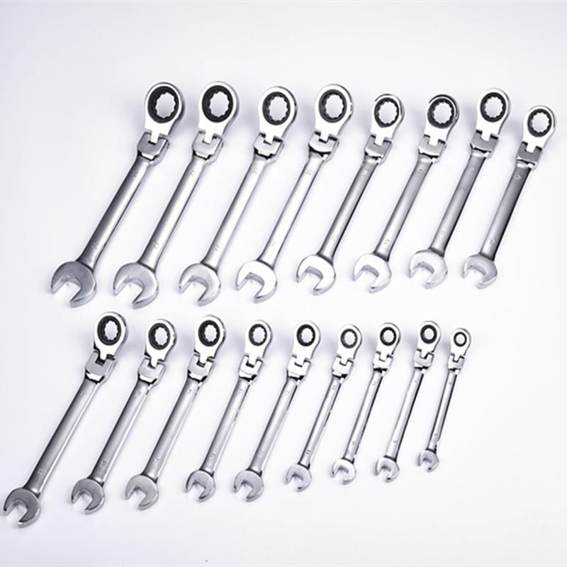 定宇工具 现货销售8-19mm7PCS黄色塑盒 活动棘轮扳手 棘轮扳手套