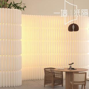 屏风隔断假墙发光办公室美容院纸屏风折叠移动分隔挡板免打孔隔断