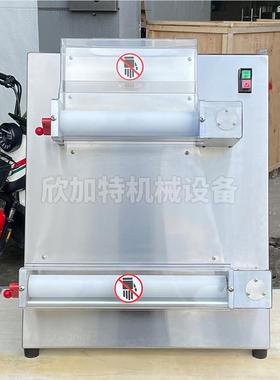 不锈钢半自动成LYO披萨底饼型机比萨饼皮12掉输 送带Piz寸za压面