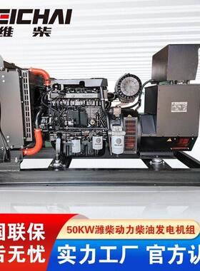 潍柴柴油发电机50KW62.5KVA全新潍柴动力无刷230V400V大功率