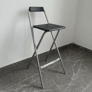 75坐高折叠背椅子靠背吧子台779酒吧阳台户靠外休闲高椅便捷脚吧