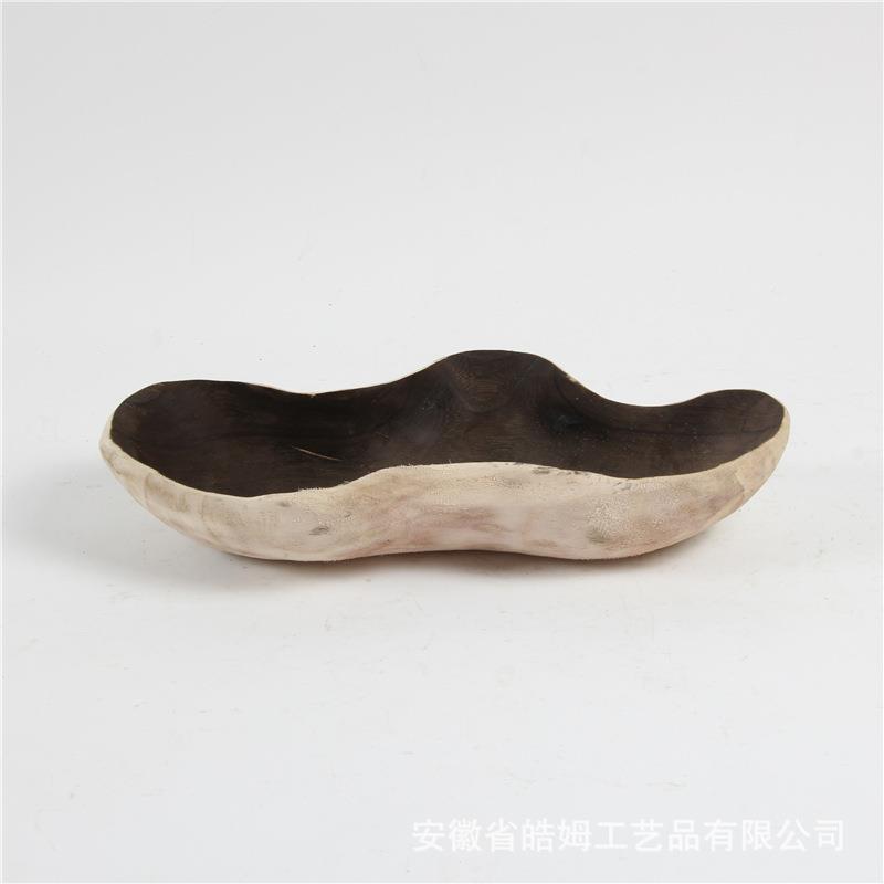 工制作烧CF19355桐木复古工艺托盘摆件手田园品温馨家居民店宿酒