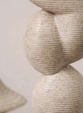 简约现代抽象艺术塑几雕何树脂件EQT家居样摆房售楼处装饰桌面摆