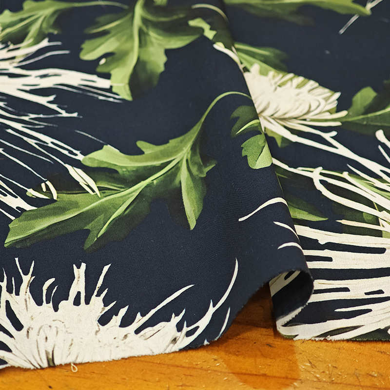 各色菊花型薄弹力布料棉布布料棉图案贡缎春夏手工新花 diy服装