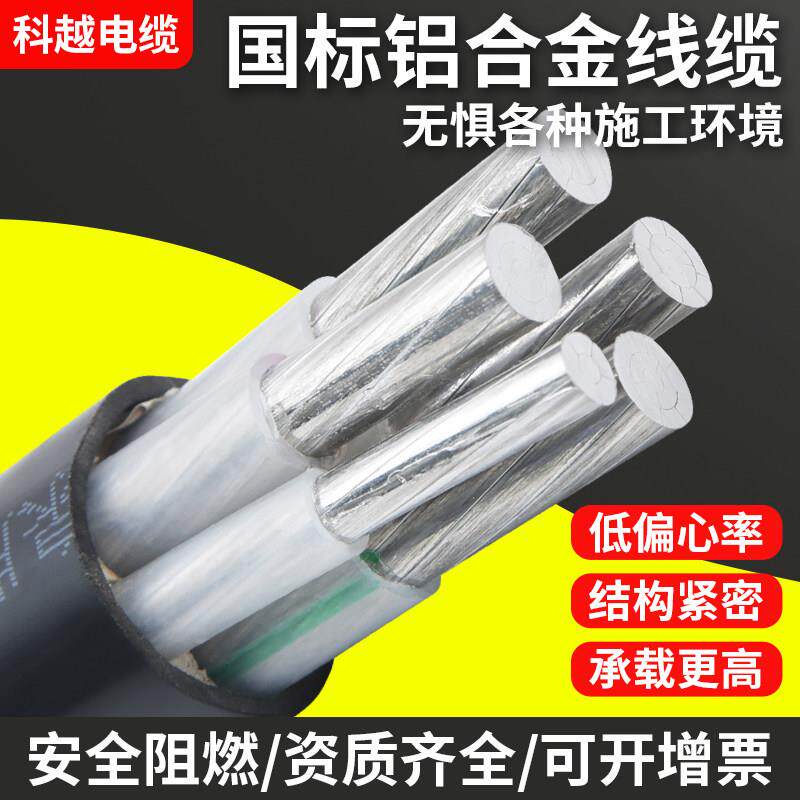 国标铝合金电缆线 线4 5芯35 50 70 95 120平方三相四线 线四芯铝