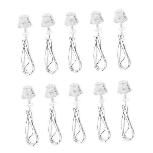 10PCS 1:25 Dollhouse Table Lamp 9V Miniature Electric