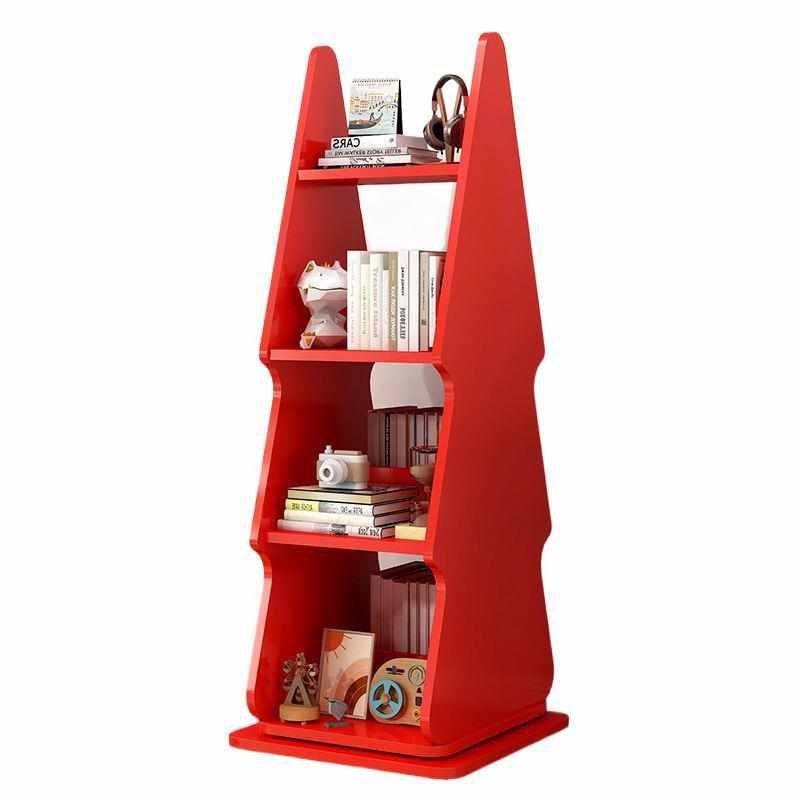 儿童书架度旋转客厅靠墙落地储物柜多层家用置物架简约展示柜