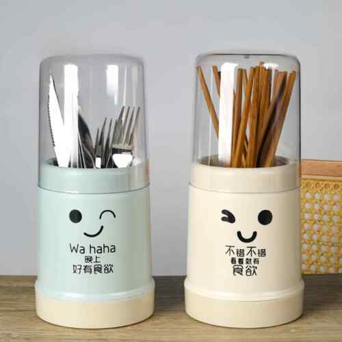 厨房筷子架塑料筷子筒家用带盖子创意防尘沥水餐具收纳层架筷子盒