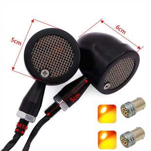 复古游侠GN鑫源400棍王CG125摩托车通用改装LED转向灯网格转弯灯