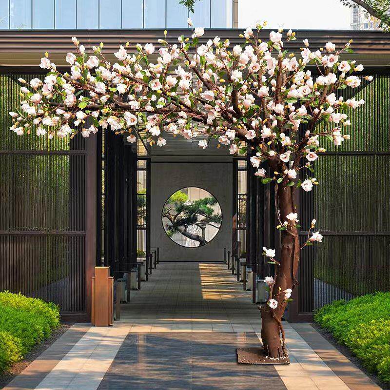 仿真兰花树樱桃假景树玉梨植景71052476观盆酒店商场装饰落绿地摆