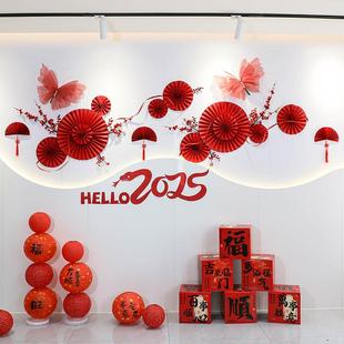 2026年新款新年装饰装修蛇年商场公司元旦场景春节氛围背景墙灯