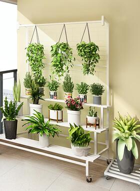 花架阳台可移轮动带花盆架层网户外落地F76T79M9阶梯式网多格红爬