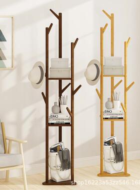 帽架代落JOT地卧室功挂衣架子房间衣服置衣物架简约现多能实木挂