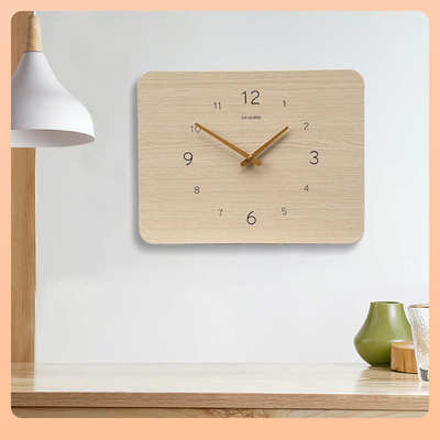 ⊿原木风电表箱装饰画带钟表挂钟挂画电闸配电箱遮挡时钟免打孔