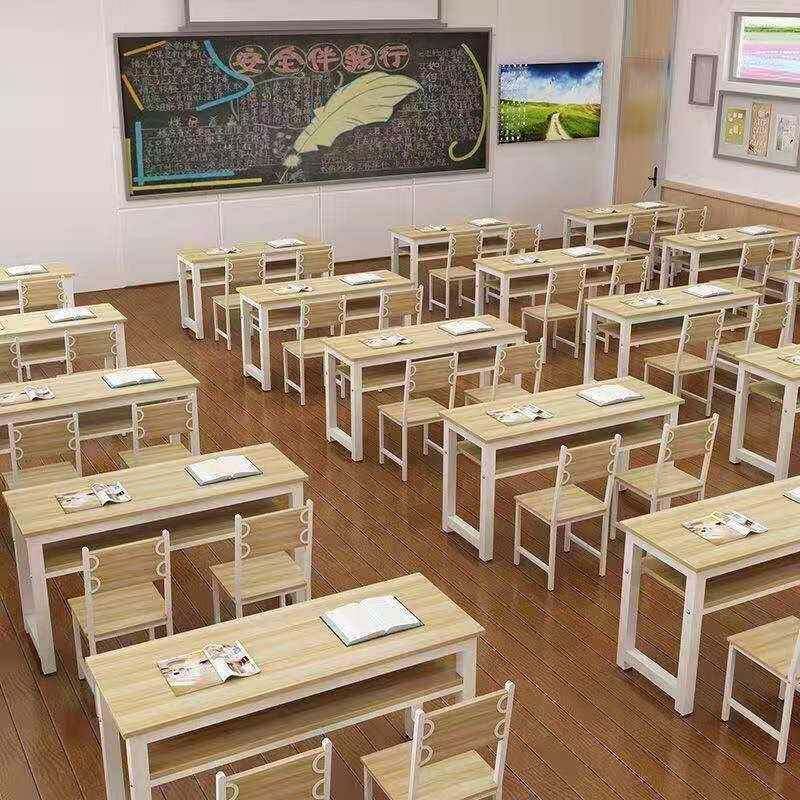 辅导班学生艺术培训课桌椅成人培训活动桌学习桌椅组合书法长条桌