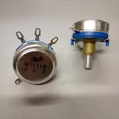 单圈电位器上海牌WH118-1A 4K7 2W 4K7 精度 ±5% WTH118-1A长柄