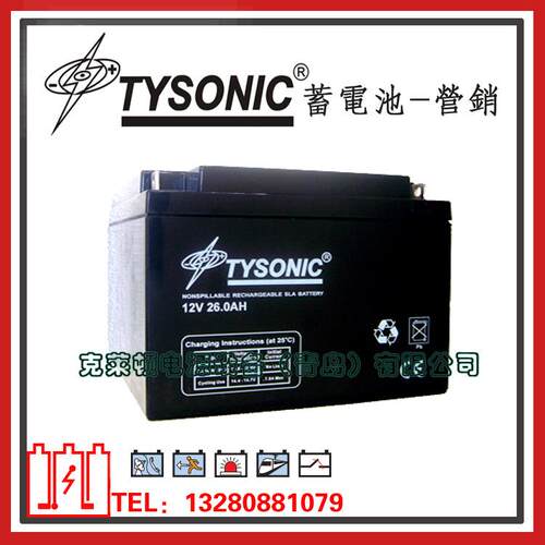 TYSONIC蓄电池TY-12-2.9（12V2.9AH）精密仪器，电子设备蓄电池