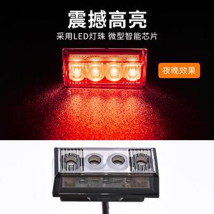 中网灯汽车12v小黄灯改装 越野爆闪LED日行灯辅助雾灯通用3D熏黑款