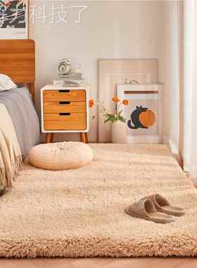 加厚色毛绒床边满铺卧室床毯窗前地毯女#220913孩房间飘垫学白生