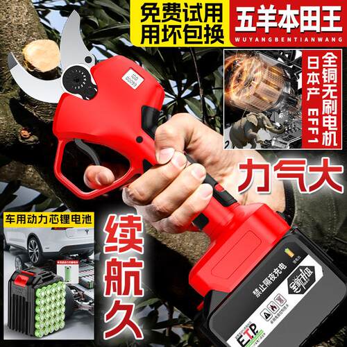 电动剪刀果树修枝剪电剪修剪树枝专用剪枝锂电大功率型剪子高枝剪