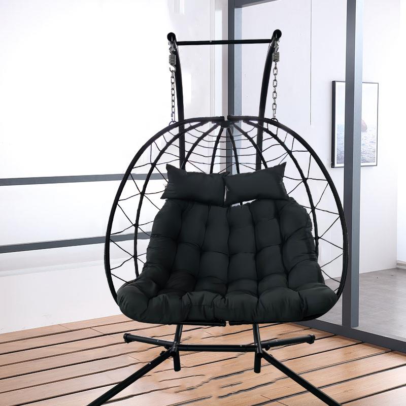 户工YJ-ZDDY0厂外折吊双人叠吊吊篮秋千椅吊床椅跨境藤编悬挂式摇