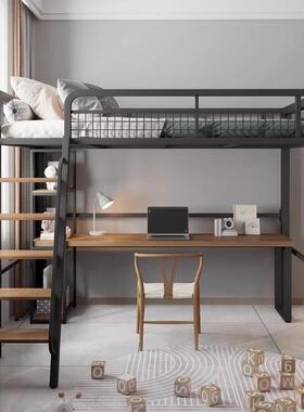 青层年寓铁艺qp55594高架床单上床层复式二楼上床公下桌错高低步
