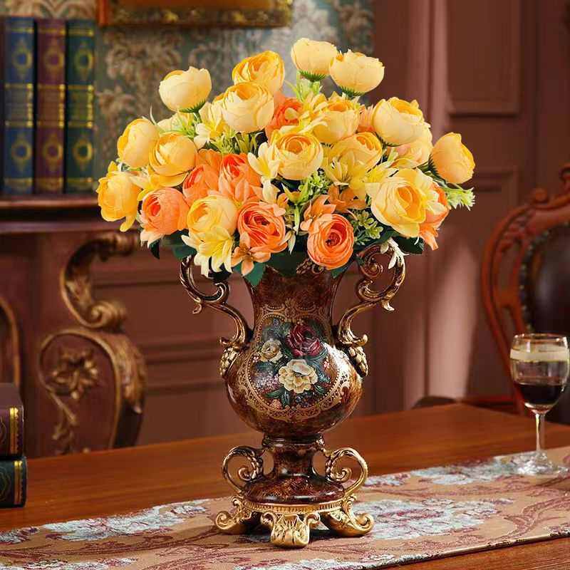 电视柜美式装装台面玄关花瓶亿饰品客厅欧式缘摆件软餐桌花瓶奢华