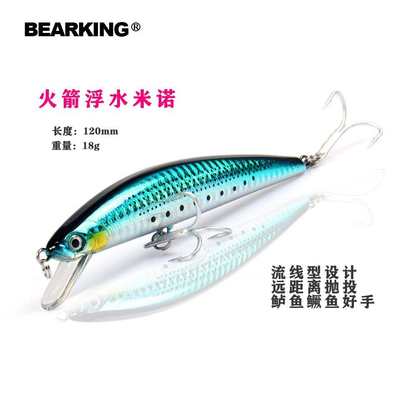 熊王BEARKING路亚饵米诺浮水淡水翘嘴鲈鱼鳜鱼120mm18g假饵M31