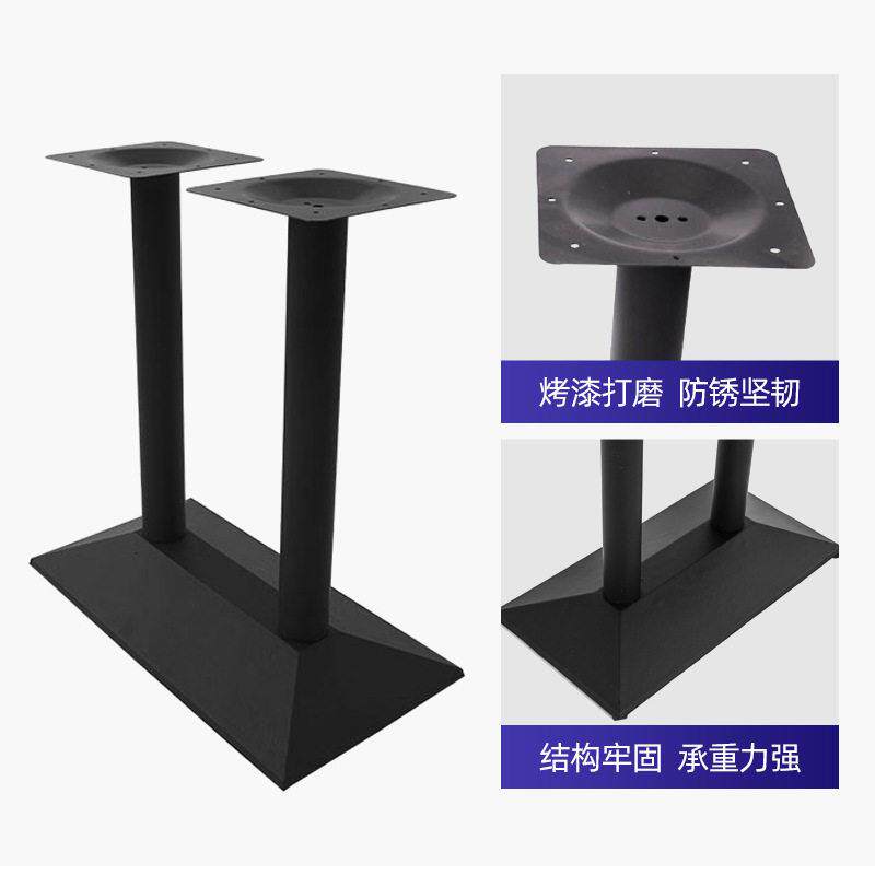 不锈钢桌餐桌脚配件奶茶咖轻啡餐台桌腿架奢吧台烤漆店铁DB-B-030