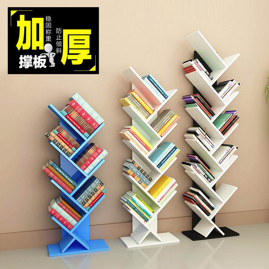 现代简约置物架创意树形书架落地学生儿童小书柜客厅经济型收纳层