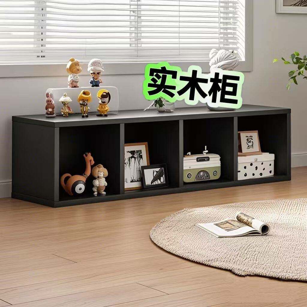 实木电视柜客厅家用飘窗柜现代简约书柜落地收纳柜单层矮柜可定制