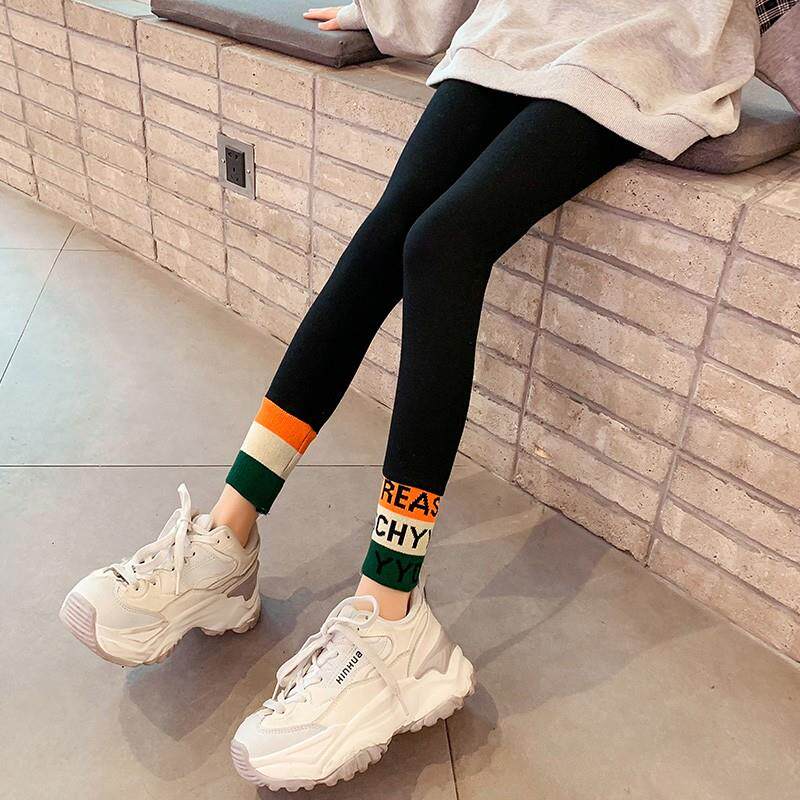 英国next kiss女童打底裤秋季纯棉洋气外穿中大童弹力百搭小脚裤