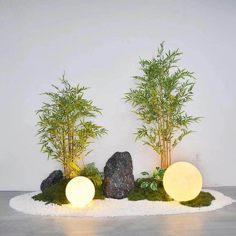 9451仿玄真植造景入真户阳台关绿高端轻奢景观布置仿竹子造景新中