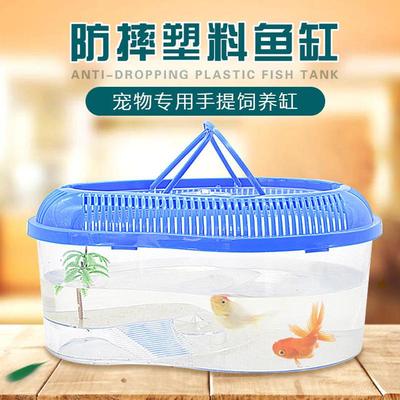 小鱼缸娱乐场动物园幼儿园金鱼缸手提盒仓鼠笼辣椒蟹寄居蟹饲养缸