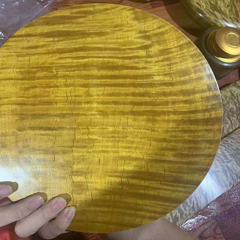金丝楠礼木波纹菜板楠摆件木艺铭仙苑桌面工艺饰装品收藏送佳品