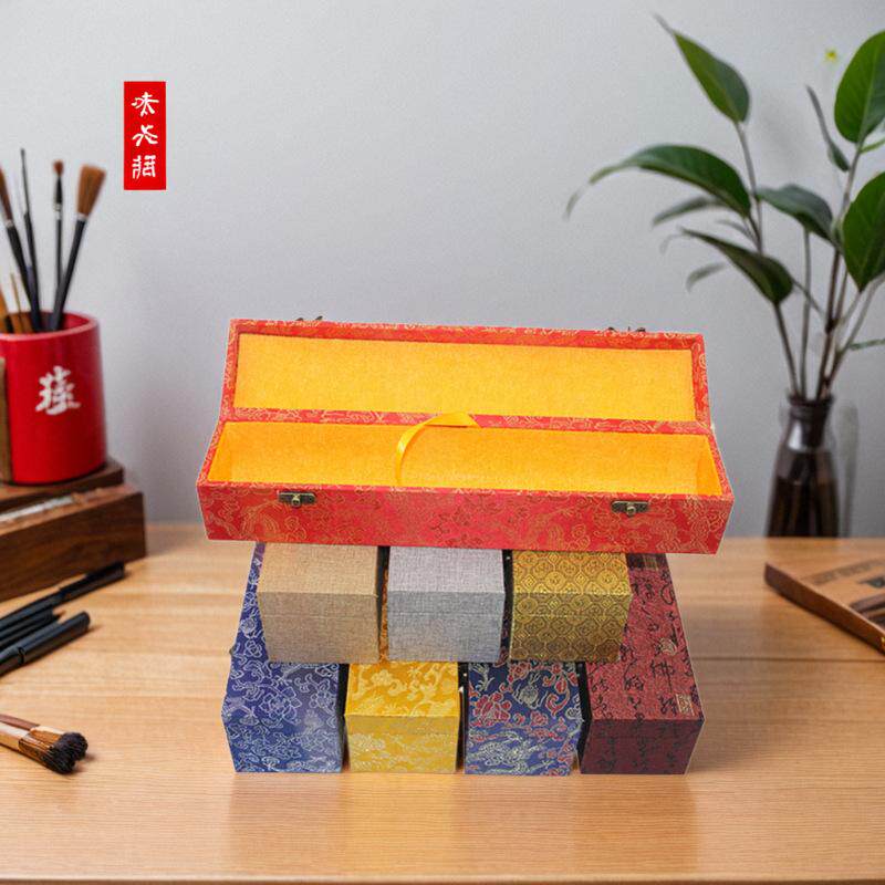 装画盒书画锦盒字画收藏盒卷轴防潮字画收纳筒盒子定制礼盒