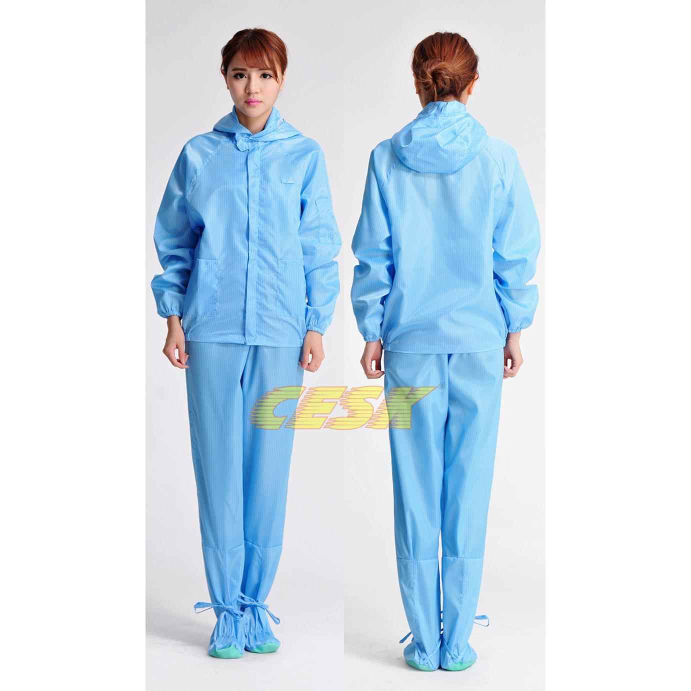 分体洁净服上衣连帽裤子连脚套鞋衣无尘室洁净衣净化服无尘服