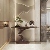 新中式 玄关桌长条案简约靠墙实木端景台入户禅意玄关台客厅玄关柜