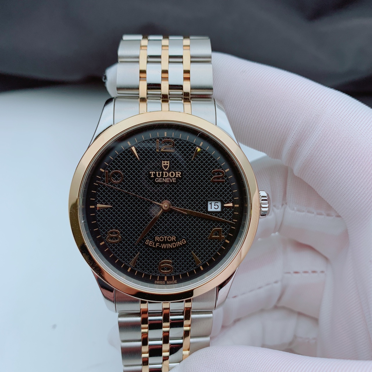 全套9.8新 帝舵1926系列钢18K金自动机械腕表39MM男表91551-0003