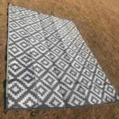 mat 野餐沙滩席大尺寸加工定制灰白四角带小带 加工定制