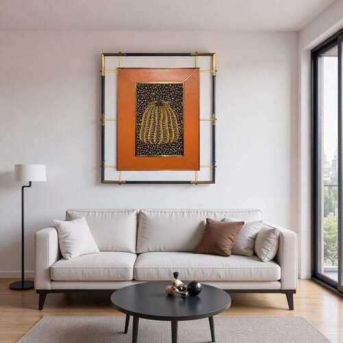 轻奢酒店金属边框挂画金属架书房玄关装饰画抽象不锈钢立体装置画