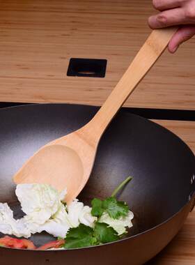 简约新款竹制斜锅铲家用厨房烹饪不粘锅铲子饭铲厨房用具