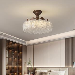 法式 中古风树脂金箔吸顶灯卧室房间灯复古创意书房全光谱护眼灯具