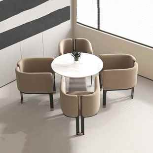 样品屋展示中心处酒店大堂接待桌椅美容院会所展厅休息区洽谈一桌