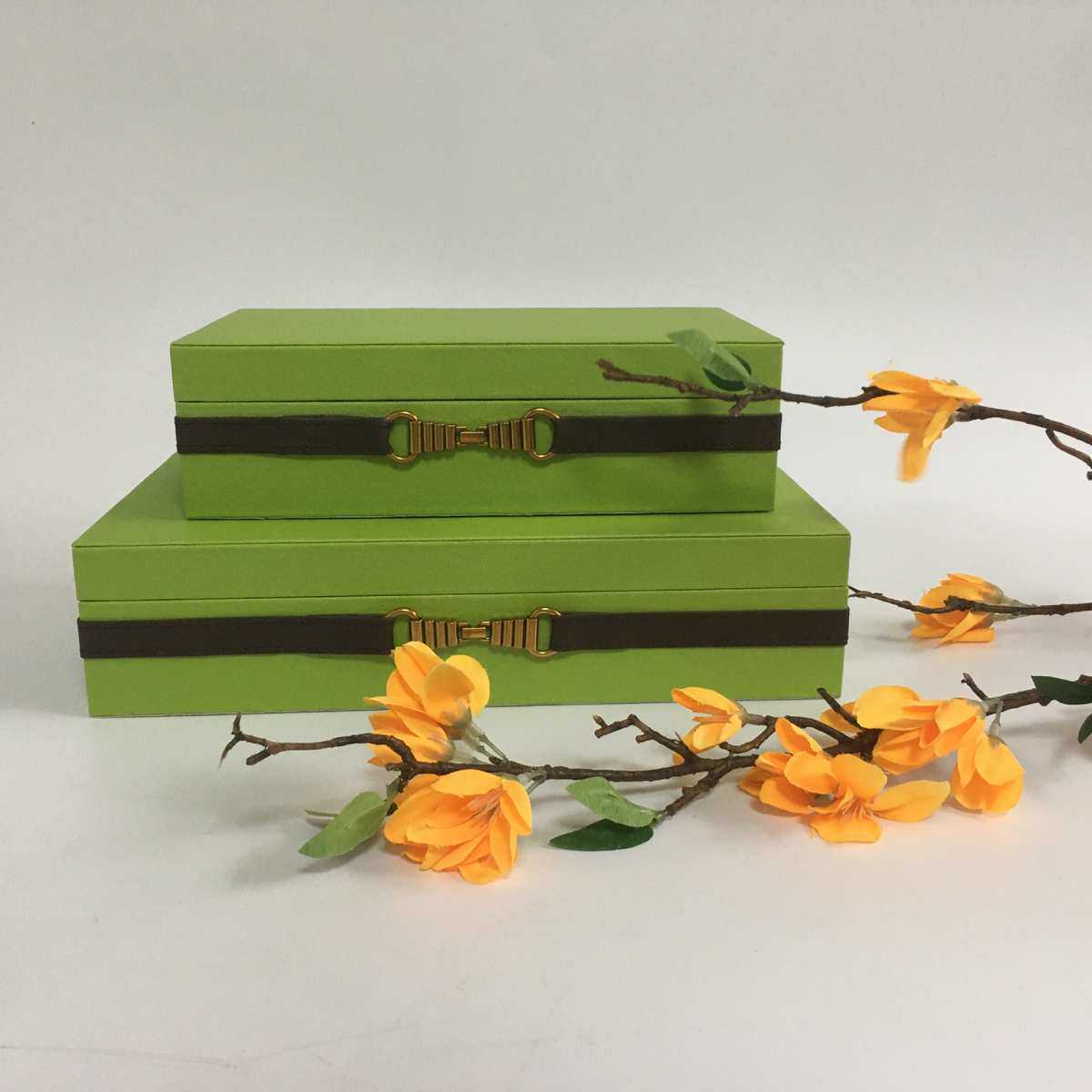 现代简约饰品盒摆件新中式家居卧室梳妆台首饰盒样板房软装装饰盒