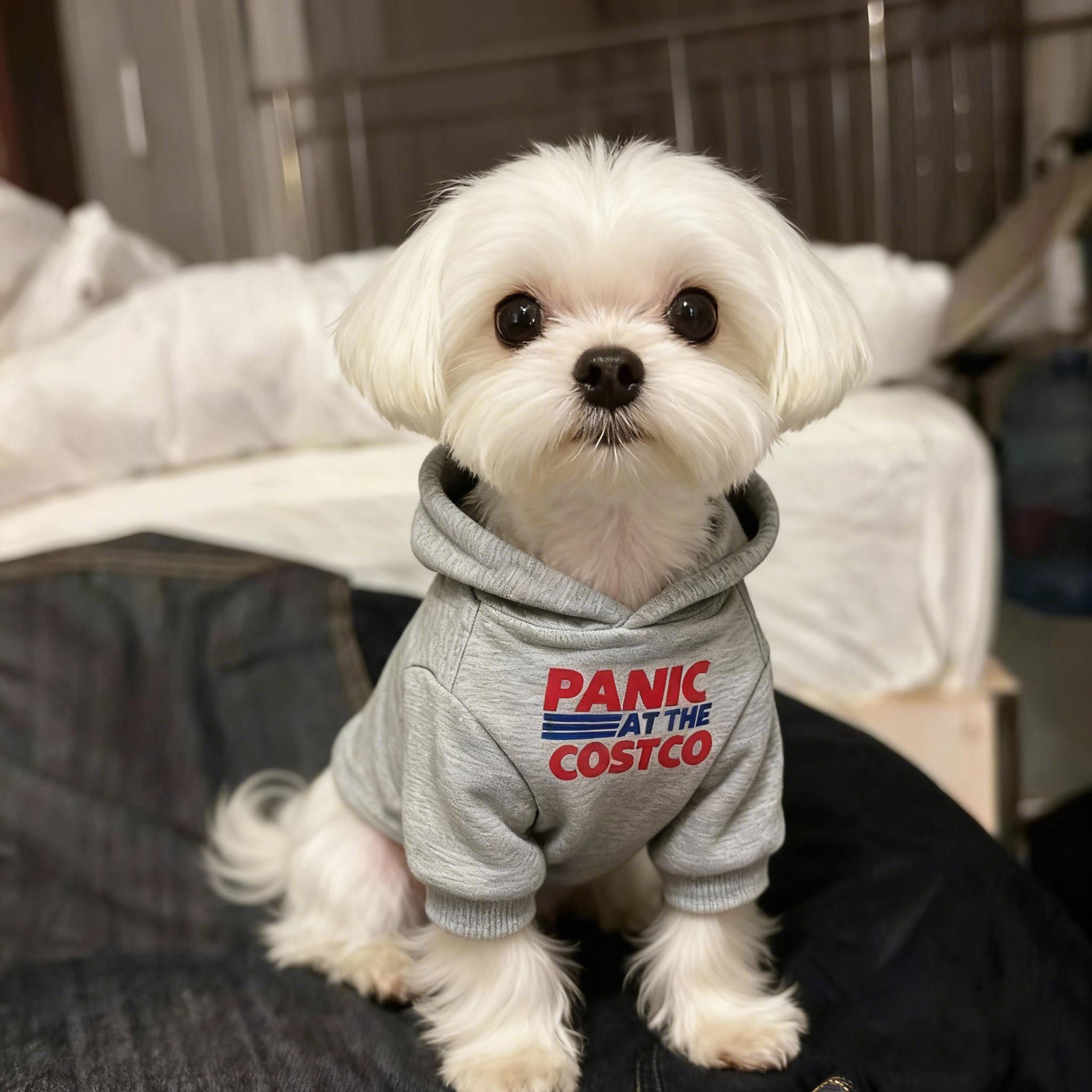 马尔济斯专用衣服比熊狗狗秋冬季装冬天款保暖连帽过冬卫衣小体犬